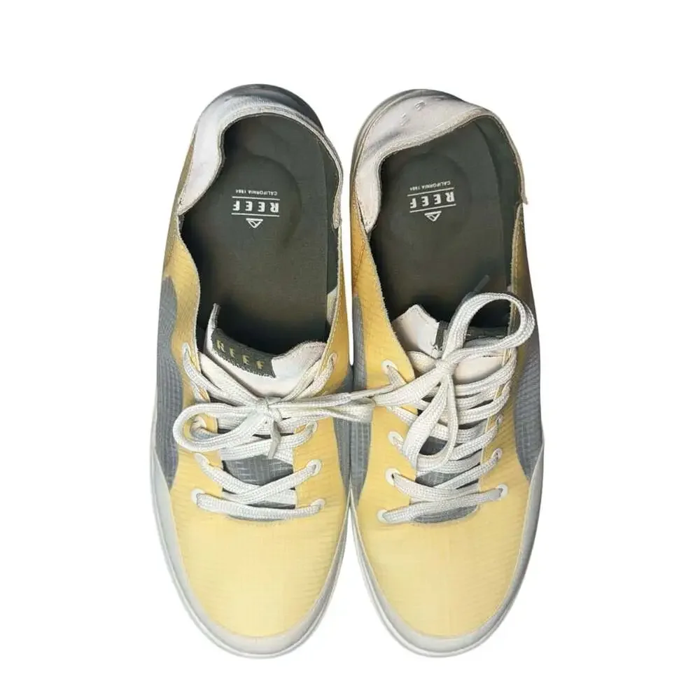 Reef Navigator Size 13 Yellow Grey Textile Sneakers